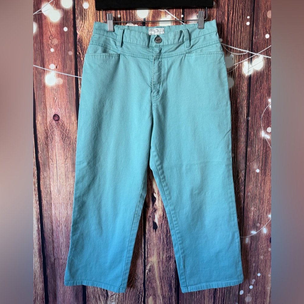 FDJ French Dressing Jeans Women's Cropped Jeans in Teal